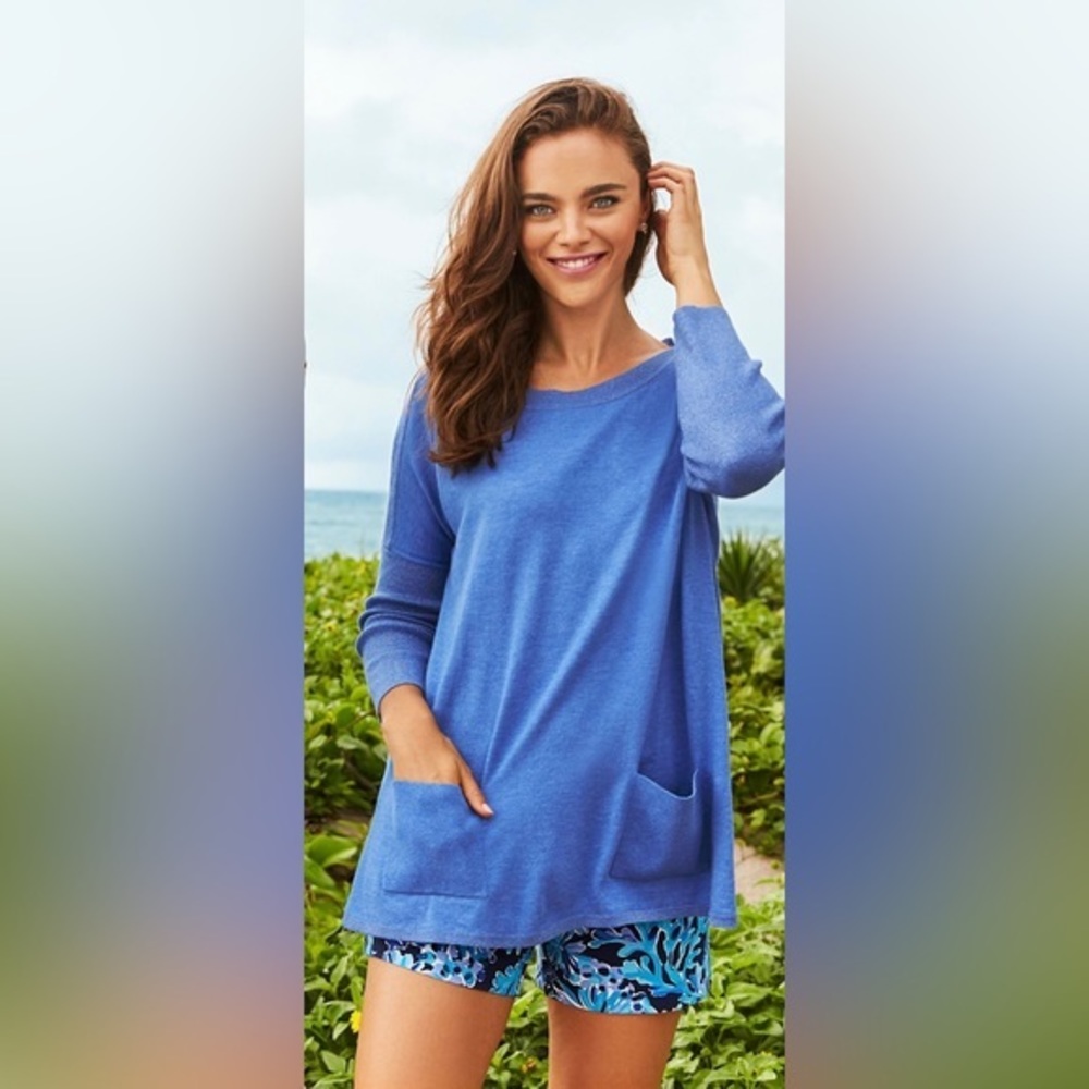 Lilly‎ Pulitzer Cobo Boatneck Sweater Blue Size Small